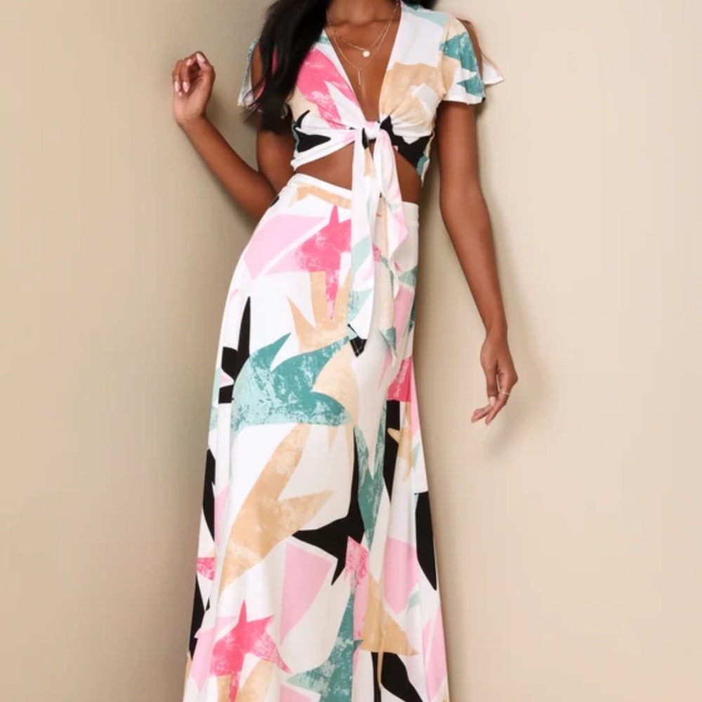 Lulus Two Piece Maxi Dress